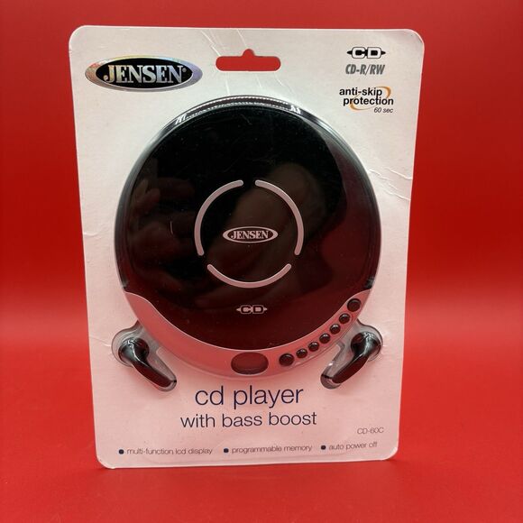 NEW IN PACKAGE Jensen CD-60C 5.7" Portable CD Player with Bass Boost + Headphone - Picture 1 of 3
